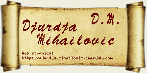 Đurđa Mihailović vizit kartica